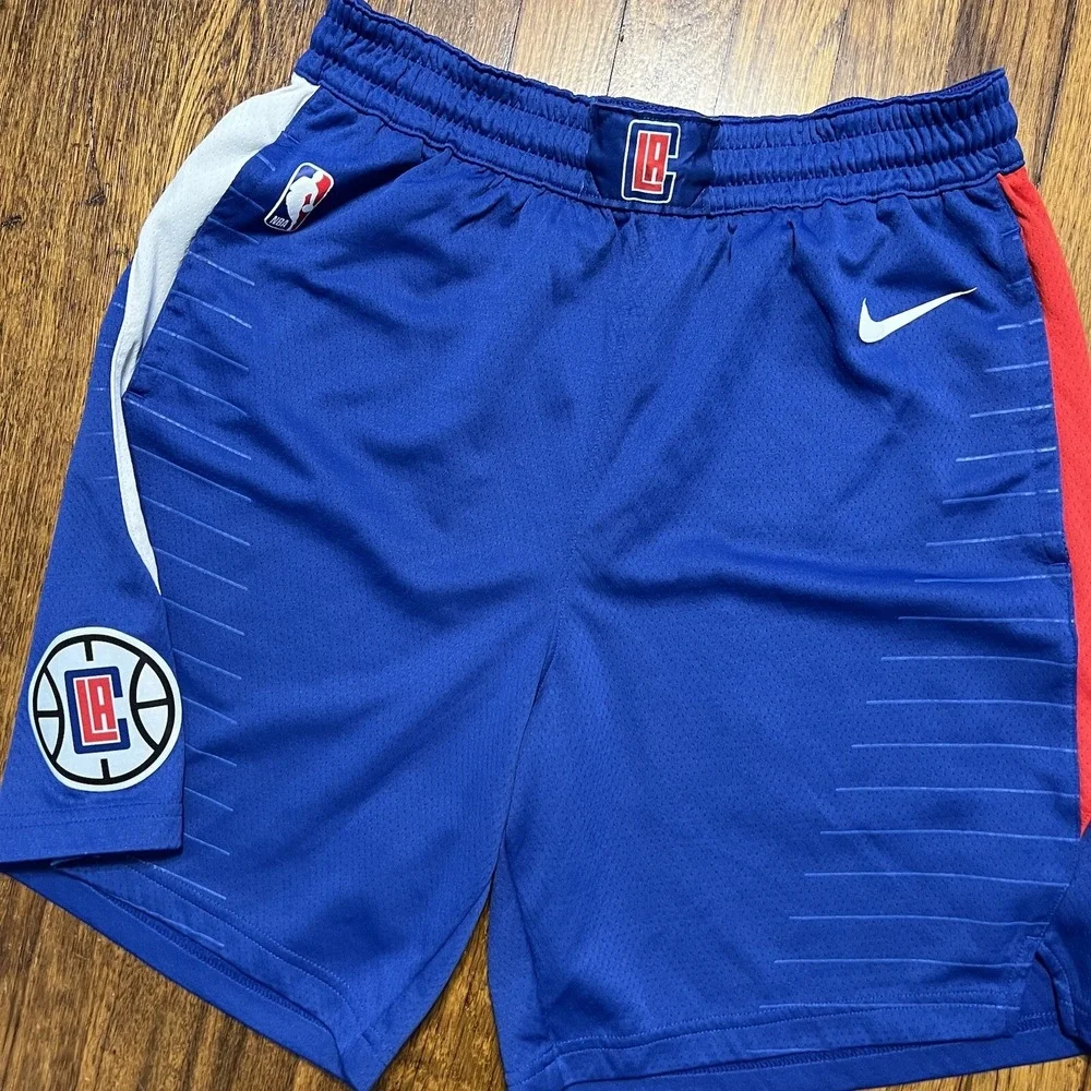 Nike Basketball NBA Los Angeles Clippers Shorts Size 38 Large Dri Fit Pockets